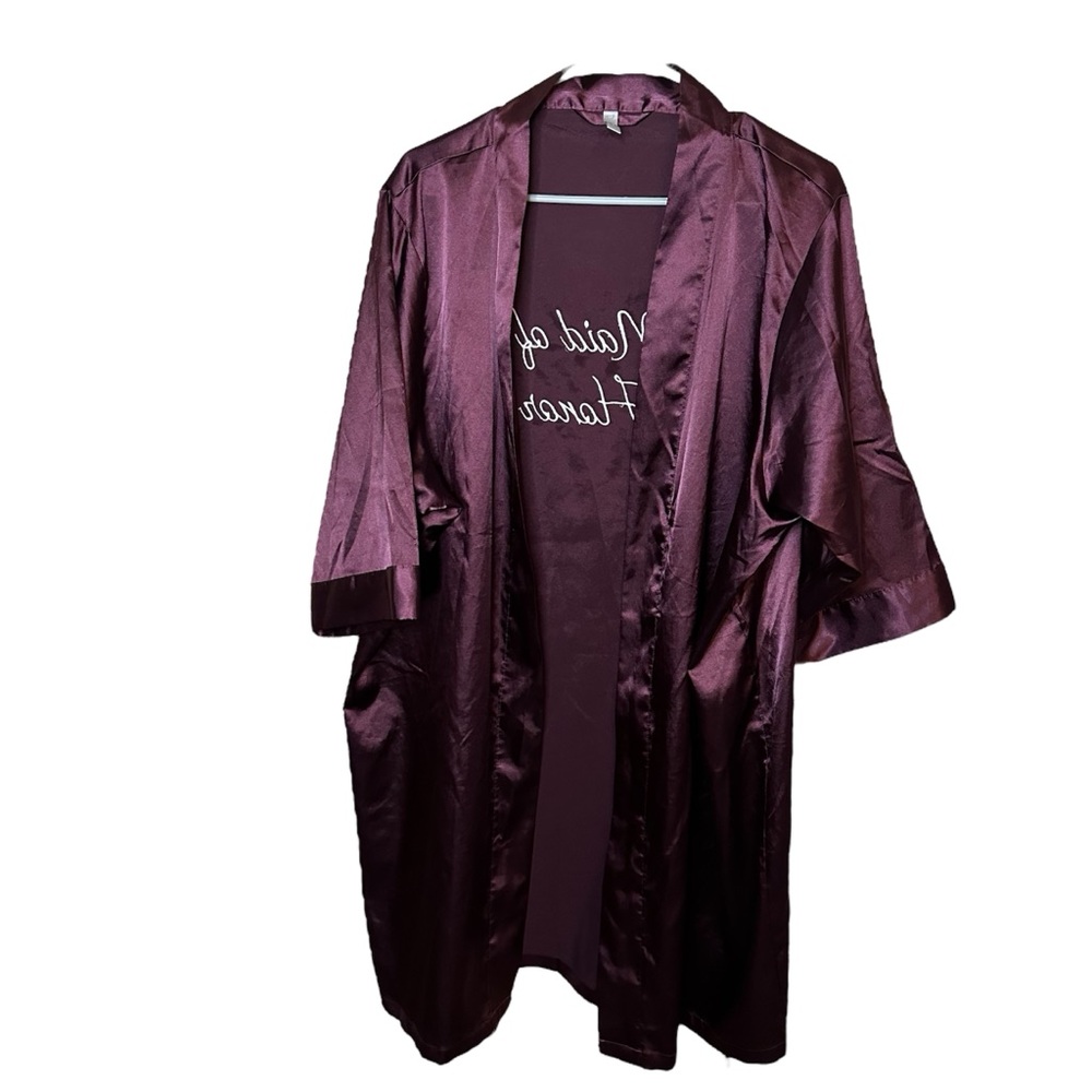 David’s Bridal Maid Of Honor Burgundy Robe L/XL 🏐